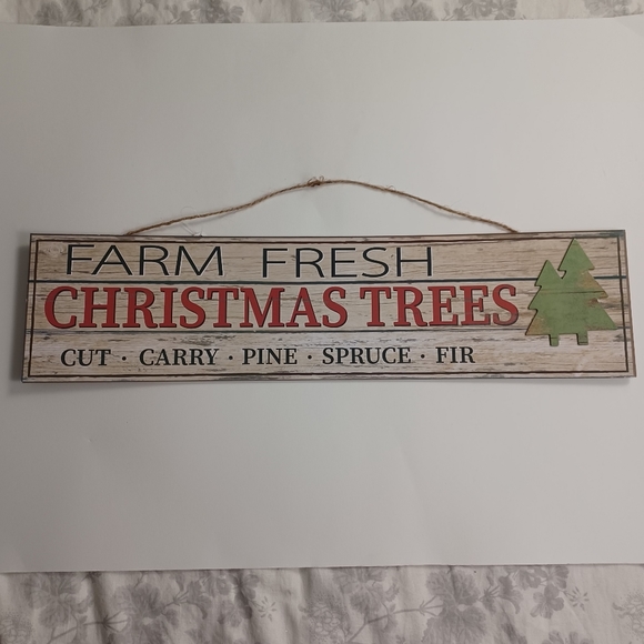 Christmas Tree NEW Hanging Sign -Farmhouse Xmas -Unbranded -Decorations - Picture 10 of 10